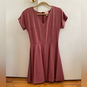 Dusty rose Love Ady Vneck Mini Dress Medium